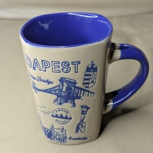 Budapest blue and Cream Ceramic Mug